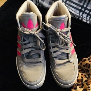 Pink an grey adidas